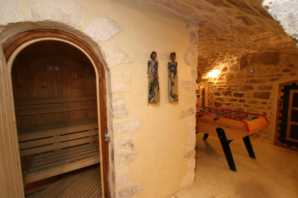 Sauna and fussball table